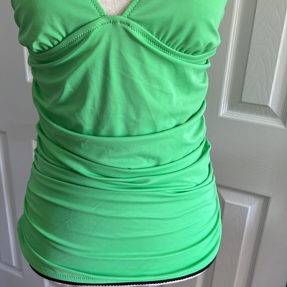 J. Crew Ruched Tankini Swim Top Size M - Picture 7 of 8